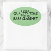 Quality Time Bass Clarinet Oval Sticker (Tas)