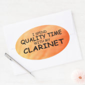 Quality Time Clarinet Oval Sticker (Envelop)