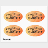 Quality Time Clarinet Oval Sticker (Vel)