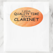 Quality Time Clarinet Oval Sticker (Tas)
