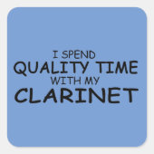 Quality Time Clarinet Square Sticker (Voorkant)