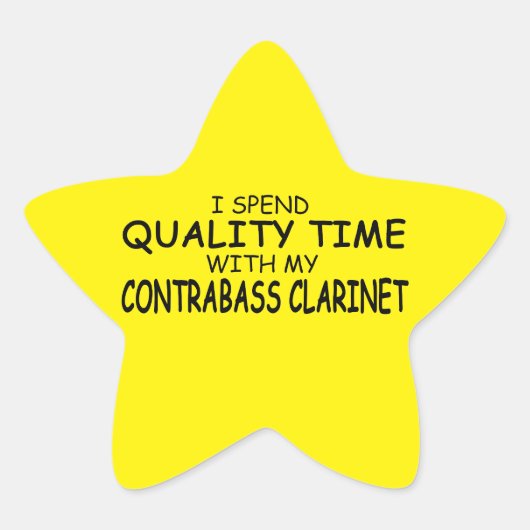 Quality Time Contrabass Clarinet Star-Sticker Ster Sticker (Voorkant)