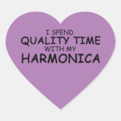 Quality Time Harmonica Heart Sticker (Voorkant)