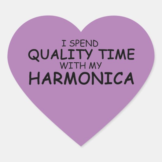 Quality Time Harmonica Heart Sticker (Voorkant)