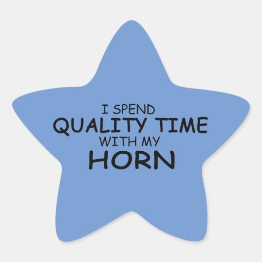 Quality Time Horn Star-Sticker Ster Sticker (Voorkant)