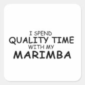 Quality Time Marimba Square Sticker (Voorkant)