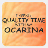 Quality Time Ocarina Square Sticker (Voorkant)