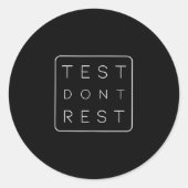 Quality Urance Software Tester Qa Engineer Geeks F Ronde Sticker (Voorkant)