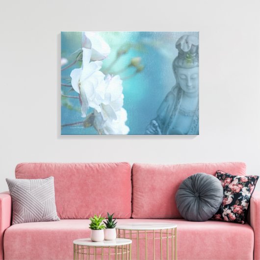 Quan Yin, 24 inch x 18 inch - MEDIUM Canvas Afdruk (Insitu (Woonkamer))
