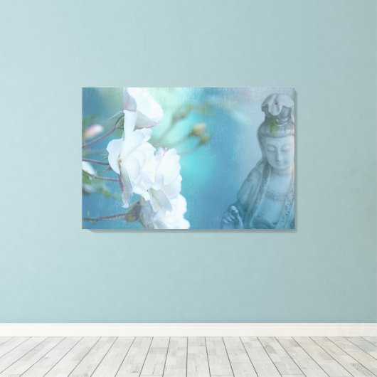 Quan Yin, 36 inch x 24 inch - GROOT Canvas Afdruk (Insitu (Houten vloer))