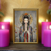 Quan Yin: Buddhist Goddess Art Nouveau Poster