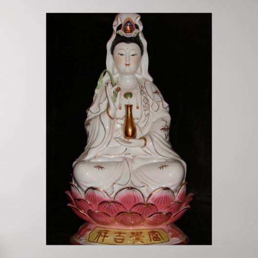 Quan Yin Goddess of Mercy Buddha Meditation Poster (Voorkant)