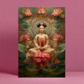 Quan Yin Godin van Mededogen Hoogfrequente Kunst Briefkaart