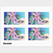 Quan Yin (Kuan Yin) in de Lotus Rechthoekige Sticker (Vel)