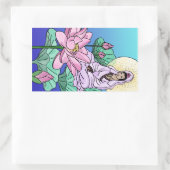 Quan Yin (Kuan Yin) in de Lotus Rechthoekige Sticker (Tas)