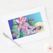Quan Yin (Kuan Yin) in de Lotus Rechthoekige Sticker (Envelop)