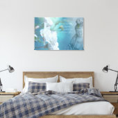 Quan Yin, serenity quote, 36 x 24 inch - GROOT Canvas Afdruk (Insitu (Slaapkamer))