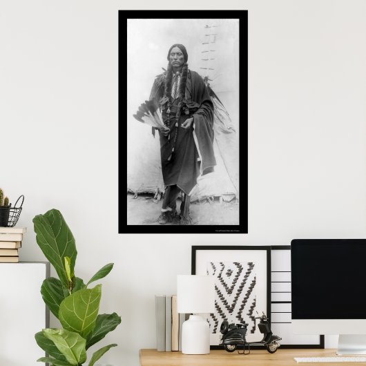 Quanah Parker, Comanche Indian Chief 1909 Poster (Thuiskantoor)