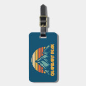Quandary Peak Colorado Retro Turquoise Bagagelabel (Voorkant verticaal)