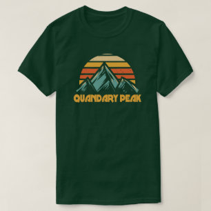 Quandary Peak Colorado Retro Turquoise T-shirt