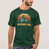 Quandary Peak Colorado Retro Turquoise T-shirt (Voorkant)