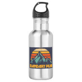 Quandary Peak Colorado Retro Turquoise Waterfles (Voorkant)