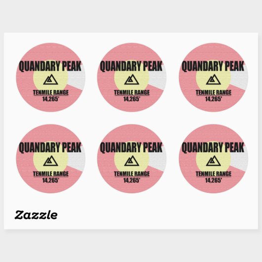 Quandary Peak Ronde Sticker (Vel)
