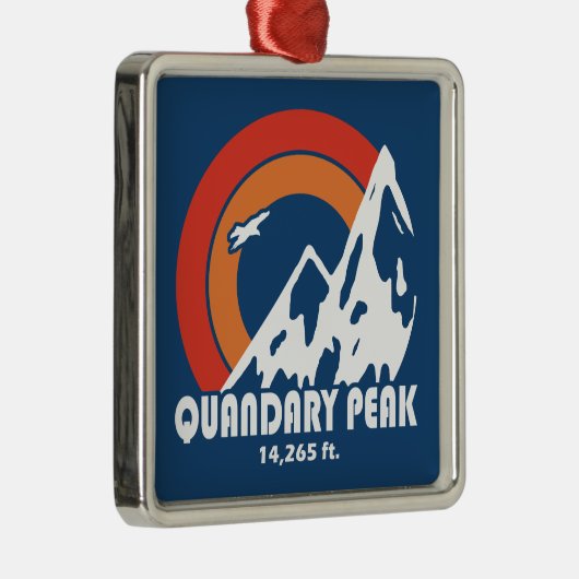 Quandary Peak Sun Eagle Metalen Ornament (Rechts)