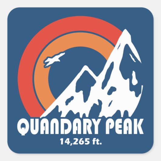 Quandary Peak Sun Eagle Vierkante Sticker (Voorkant)
