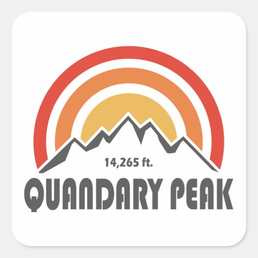 Quandary Peak Vierkante Sticker (Voorkant)