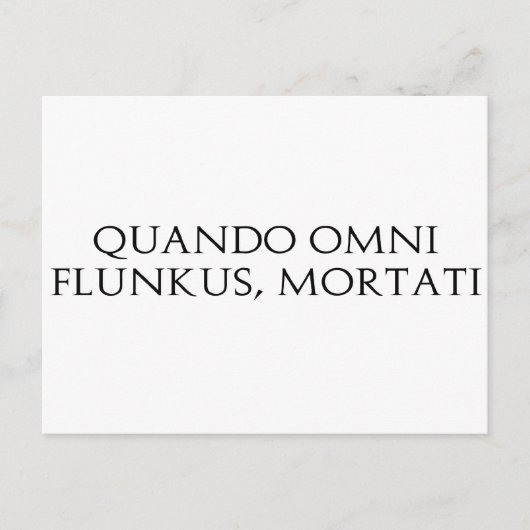 Quando Omni Flunkus Briefkaart (Voorkant)