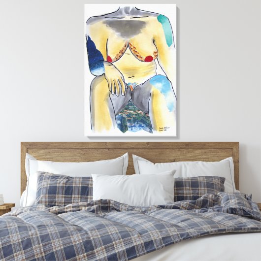 Quandro de Nu Feminino Canvas Afdruk (Insitu (Slaapkamer))