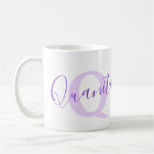 Quanita name meaning monogram Z purple Koffiemok (Links)