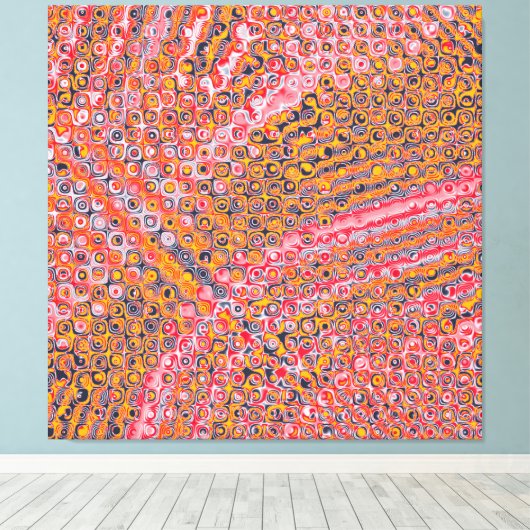 Quantum Abstract Landschapsontwerp Canvas Afdruk (Insitu (Houten vloer))