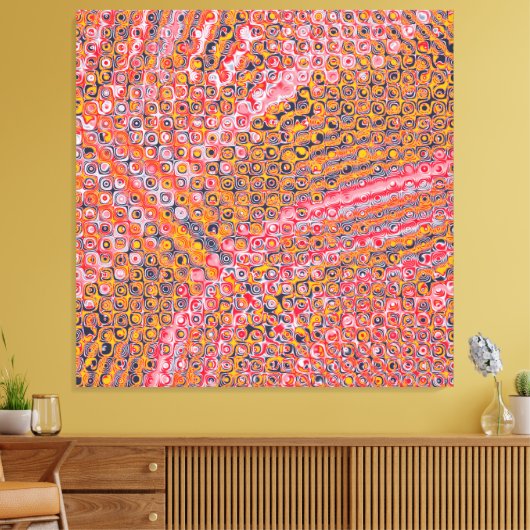 Quantum Abstract Landschapsontwerp Canvas Afdruk (Insitu (Woonkamer))