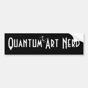 Quantum Art Nerd© met drijvende Alien Bumpersticker