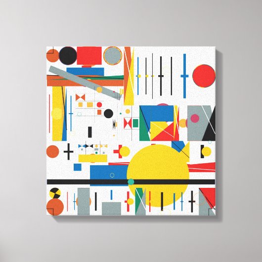Quantum Bauhaus Geometrisch Patroon Canvas Afdruk (Voorkant)