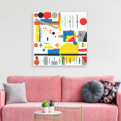 Quantum Bauhaus Geometrisch Patroon Canvas Afdruk (Insitu (Woonkamer))