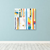Quantum Bauhaus Geometrisch Patroon Canvas Afdruk (Insitu (Houten vloer))