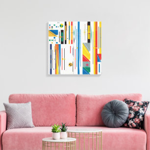 Quantum Bauhaus Geometrisch Patroon Canvas Afdruk