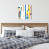 Quantum Bauhaus Geometrisch Patroon Canvas Afdruk (Insitu (Slaapkamer))