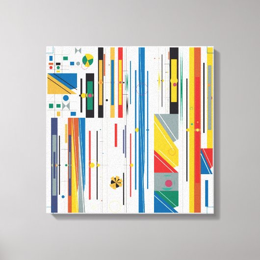 Quantum Bauhaus Geometrisch Patroon  Canvas Afdruk (Voorkant)