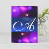 QUANTUM BUBBEL MONOGRAM paars blauw Kaart (Staand voorkant)