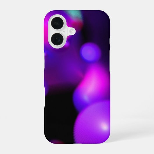 QUANTUM BUBBEL paars iPhone 16 Hoesje (Achterkant)