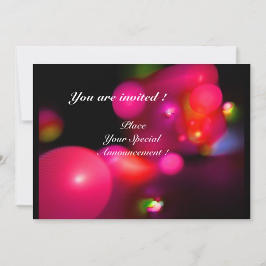 QUANTUM BUBBLE rood, roze Kaart (Achterkant)