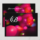 QUANTUM BUBBLE rood, roze Kaart (Voorkant / Achterkant)