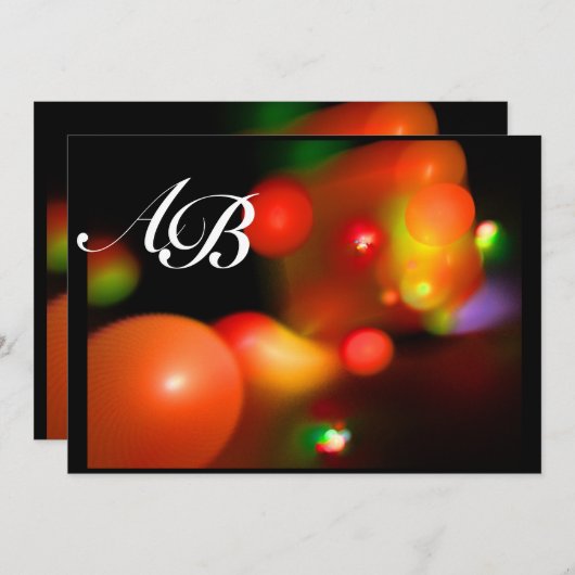 QUANTUM BUBBLE rood, roze Kaart (Voorkant / Achterkant)