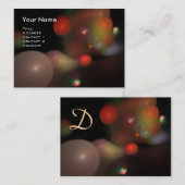 QUANTUM BUBBLES MONOGRAM Levendig zwart paars Visitekaartje (Voorkant / Achterkant)