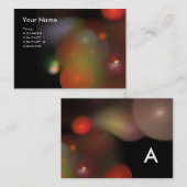 QUANTUM BUBBLES MONOGRAM Levendig zwart paars Visitekaartje (Voorkant / Achterkant)