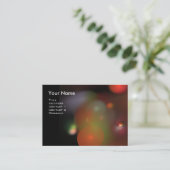 QUANTUM BUBBLES MONOGRAM Levendig zwart paars Visitekaartje (Staand voorkant)